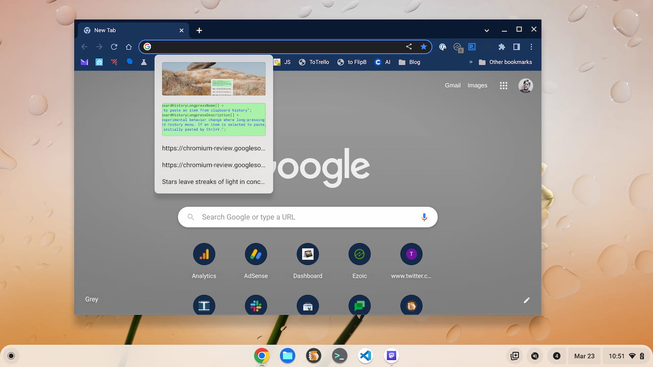 ChromeOS clipboard history on a Chromebook