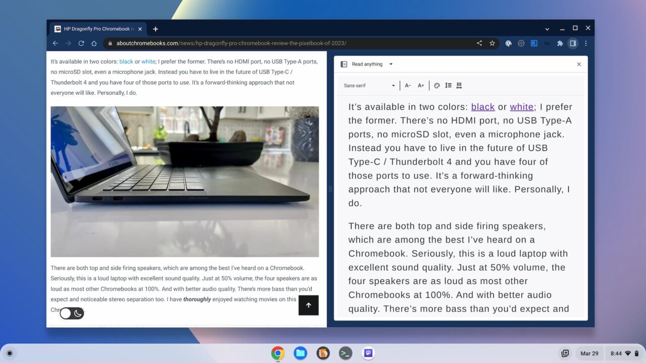 Read Anywhere on ChromeOS 111