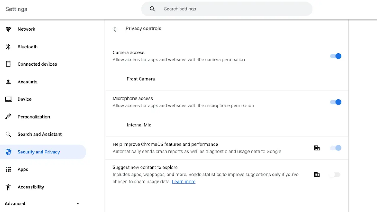 New ChromeOS privacy controls coming to Chromebooks in Settings