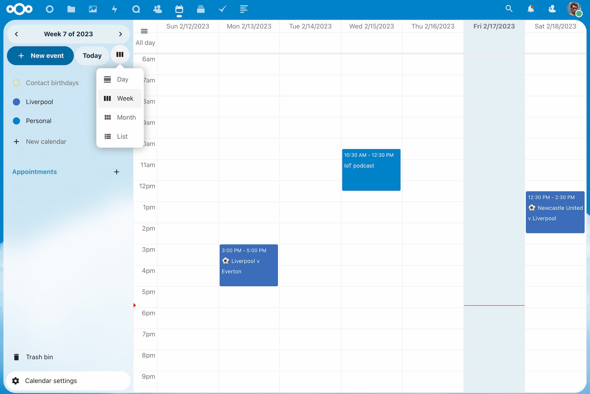 NextCloud calendar as a private alternative to Google services on Chromebooks
