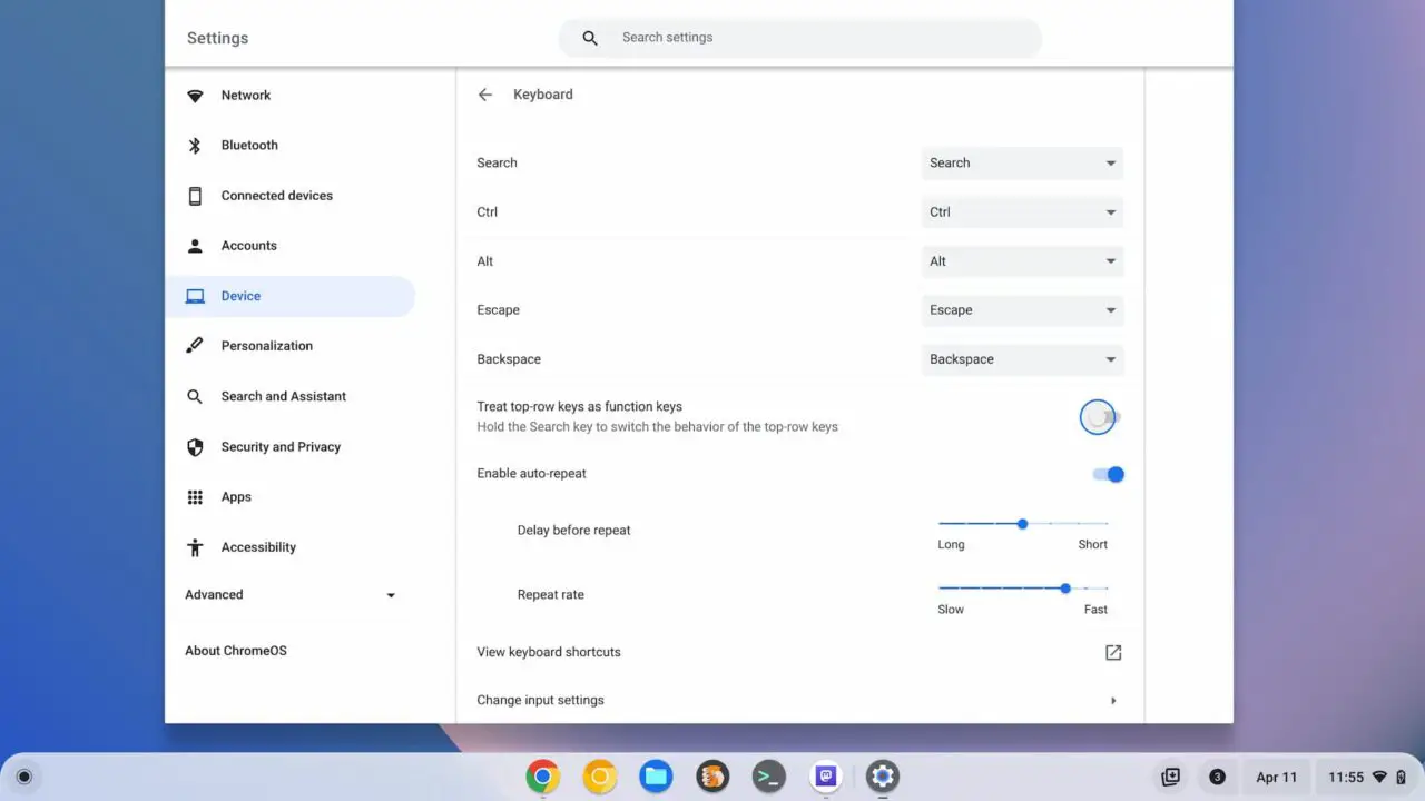ChromeOS 112 release updates screen captures
