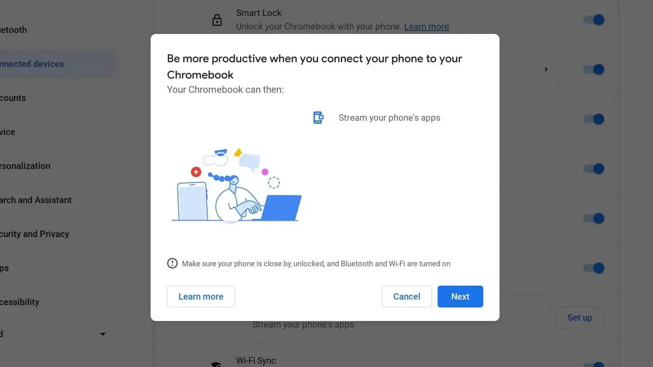 Android app streaming on Chromebooks