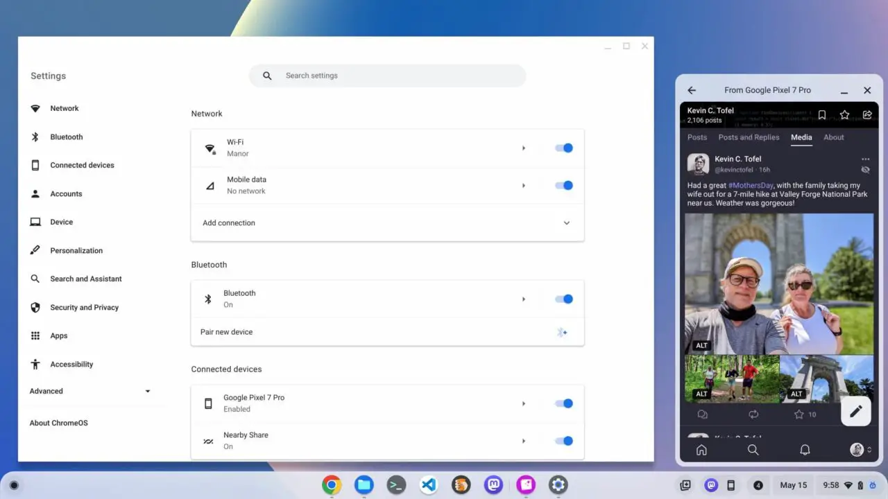 Android app streaming in ChromeOS 114 is still an experimental feature on Chromebooks