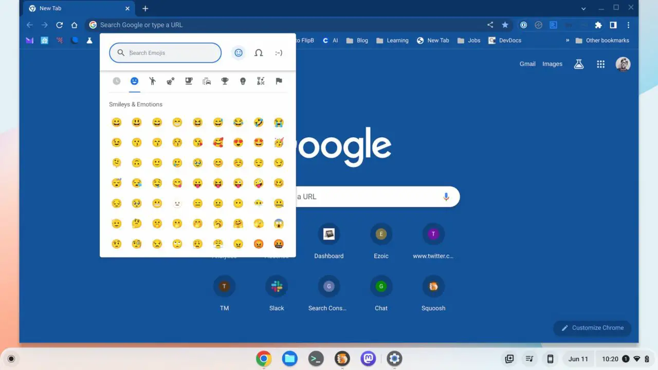 ChromeOS 114 release adds a new emoji picker