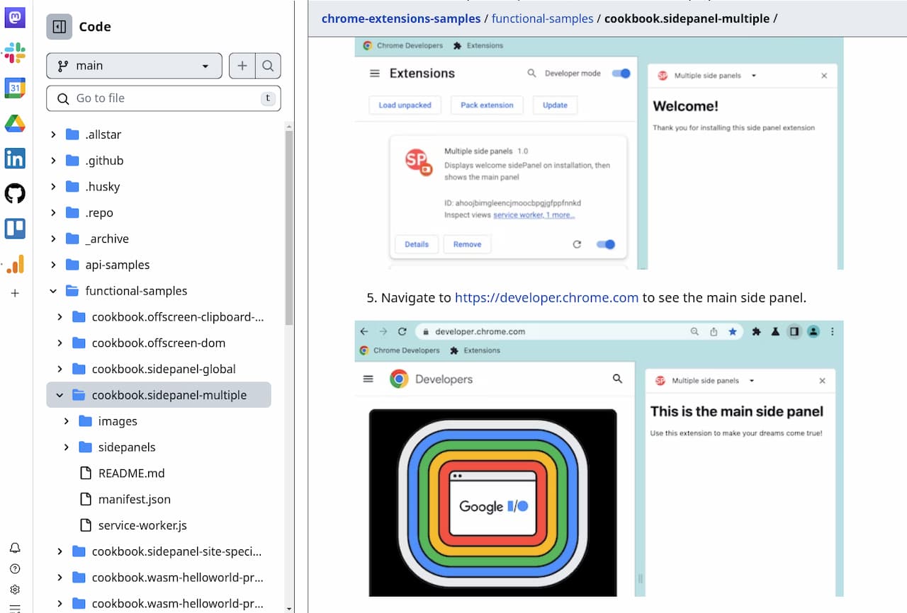Google Chrome 114 lets developers build in the sidepanel