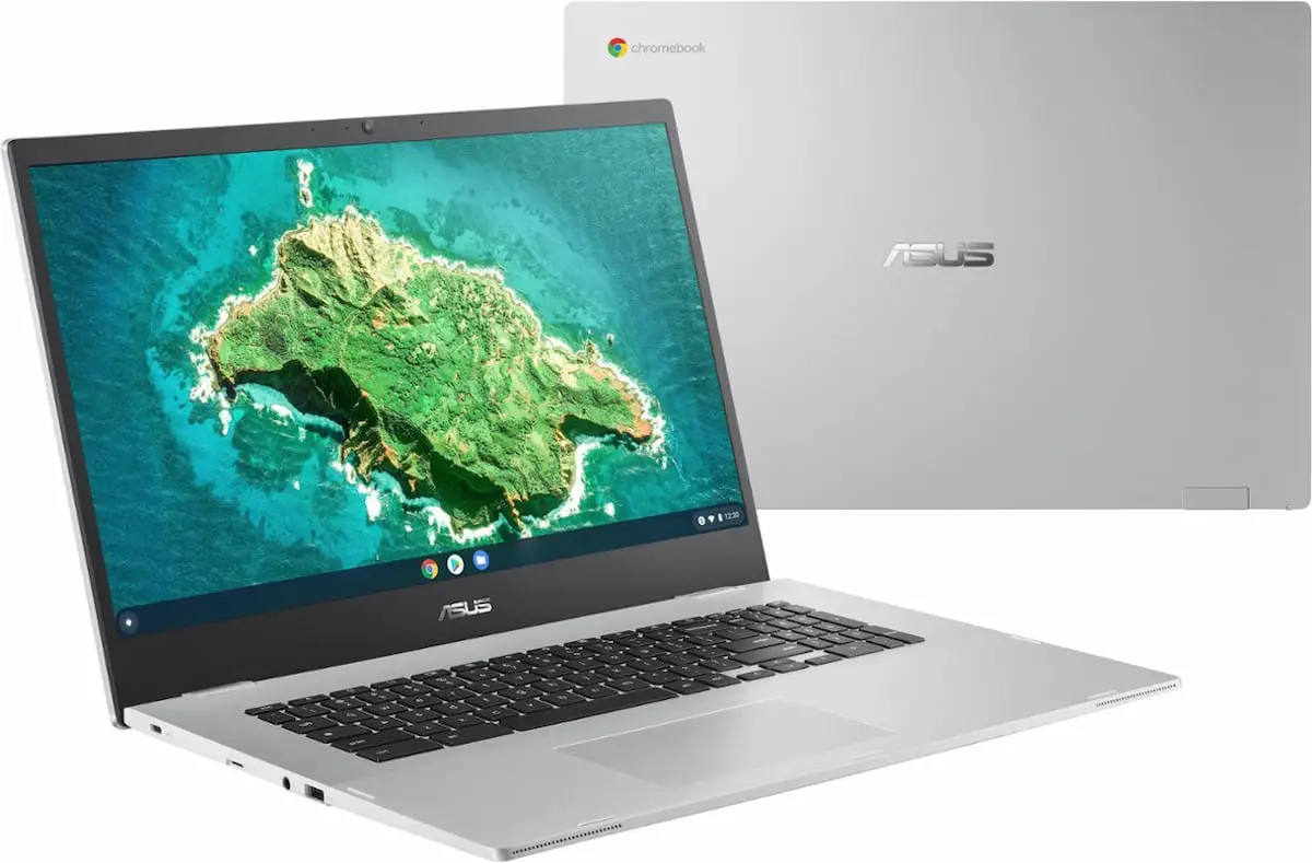Asus Chromebook CX1 open and closed