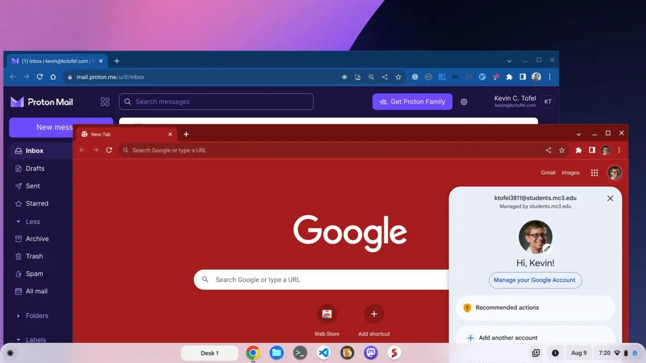 Lacros browser improves profile switching on Chromebooks