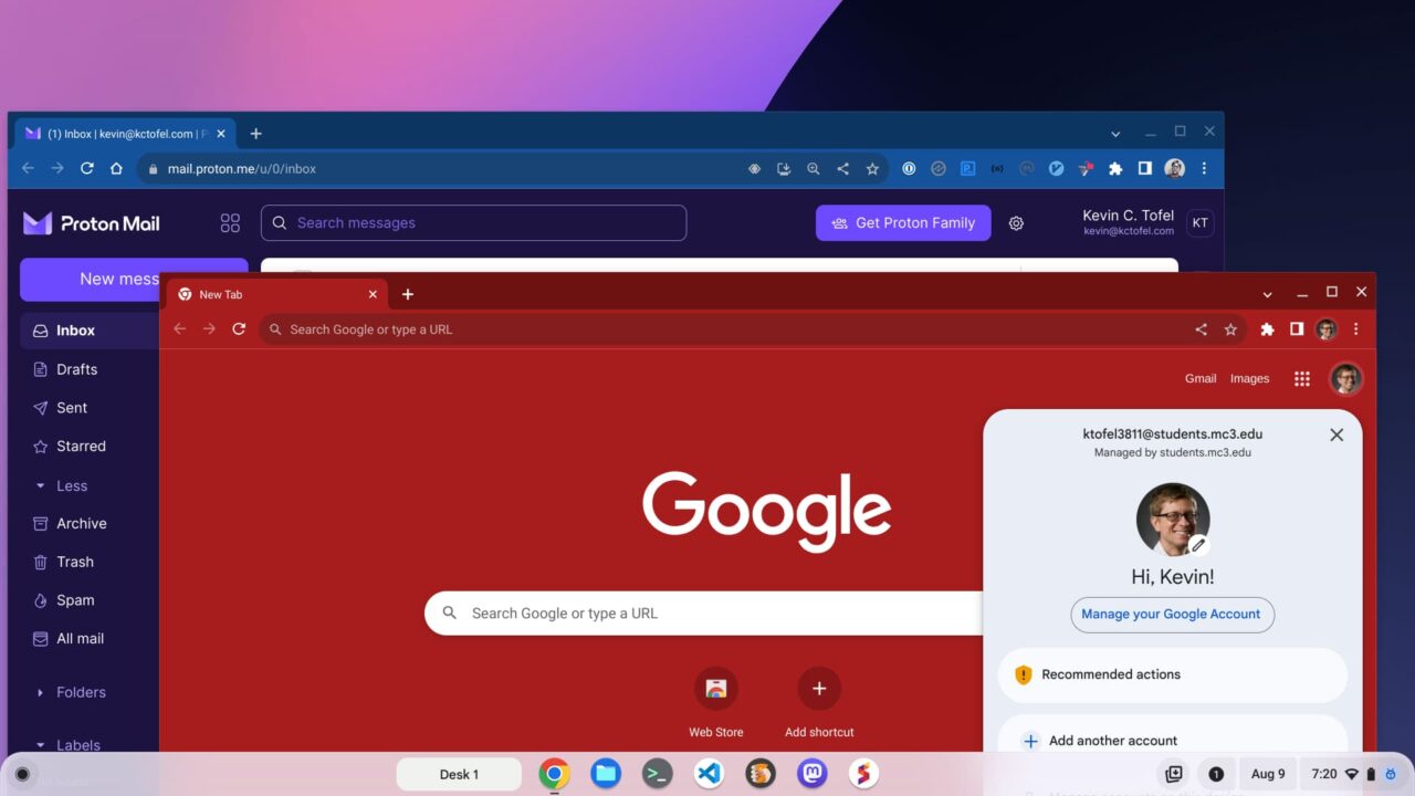 Lacros browser improves profile switching on Chromebooks