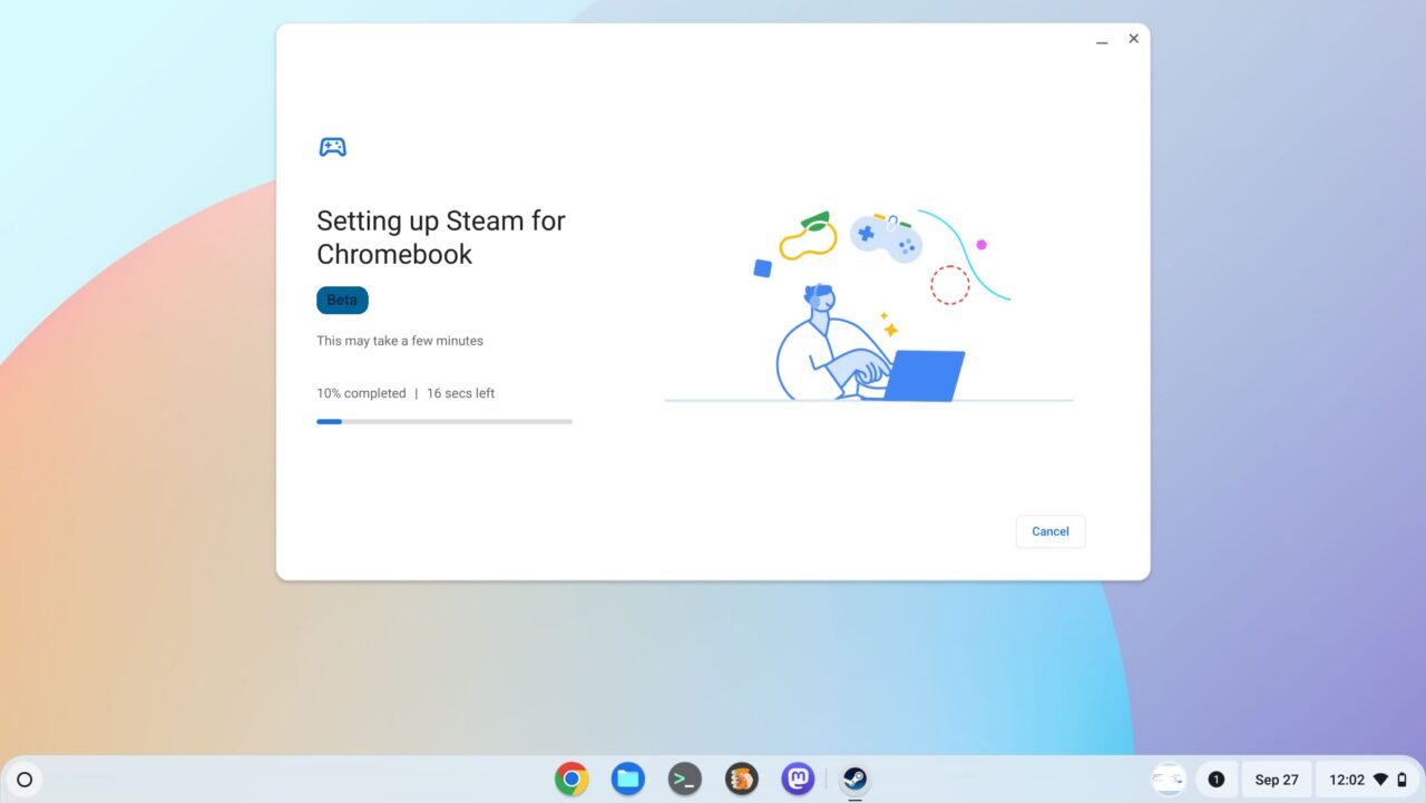 Setting up Steam for Chromebook