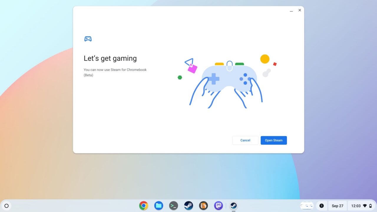 Start playing with Steam on Chromebook