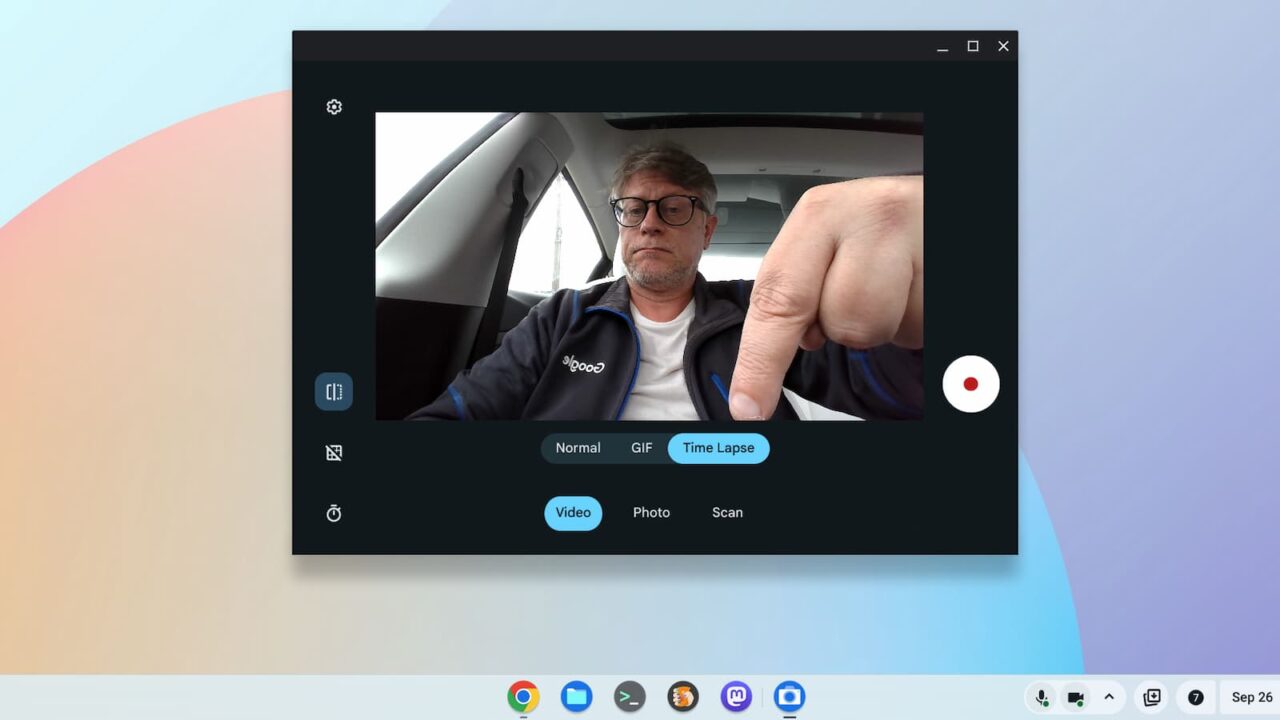Time Lapse video mode on a Chromebook