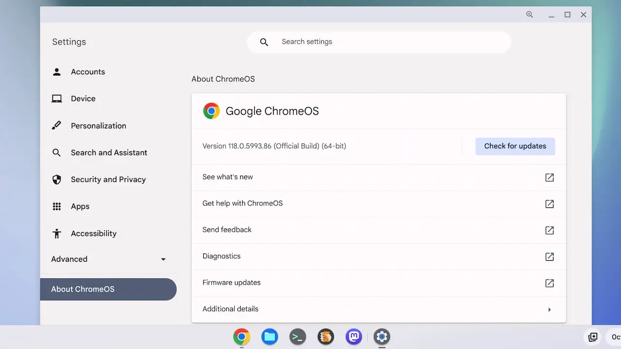 ChromeOS 118 release adds several new Chromebook features