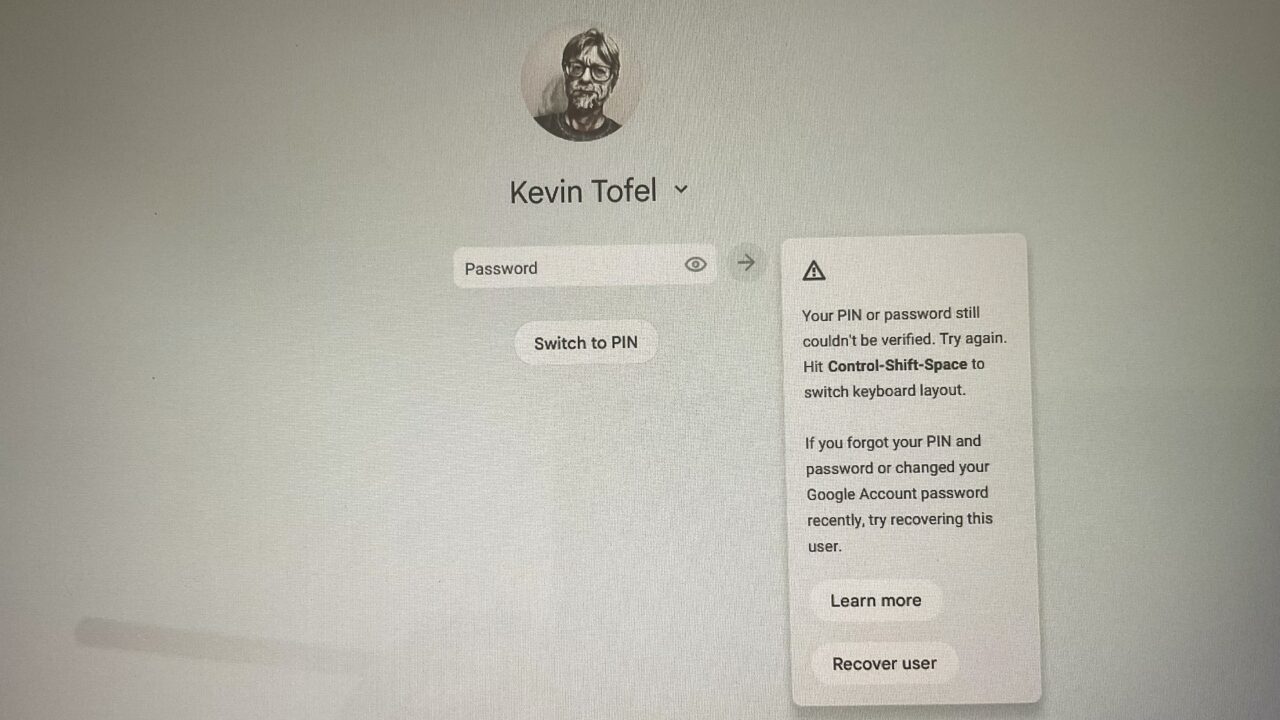 ChromeOS 118 release includes a new password recovery option