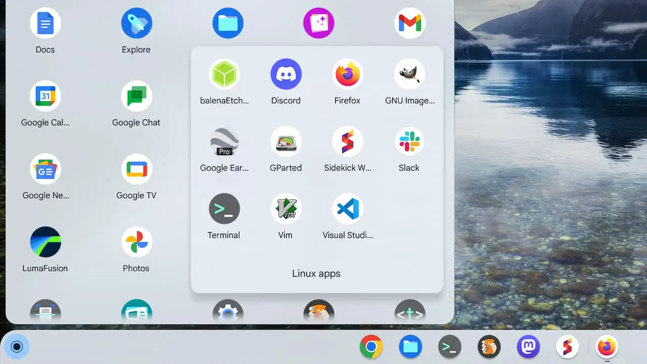 Firefox appears in the ChromeOS Launcher of a Chromebook once you install it.