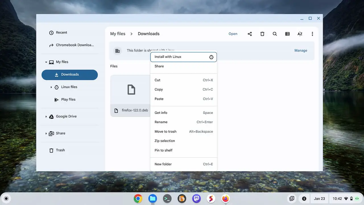 How to install Firefox on a Chromebook the easy way with the ChromeOS Files app