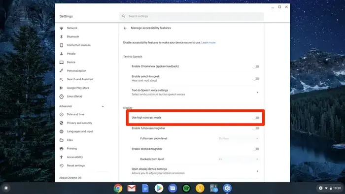 Adjusting Color Settings via the Settings Menu