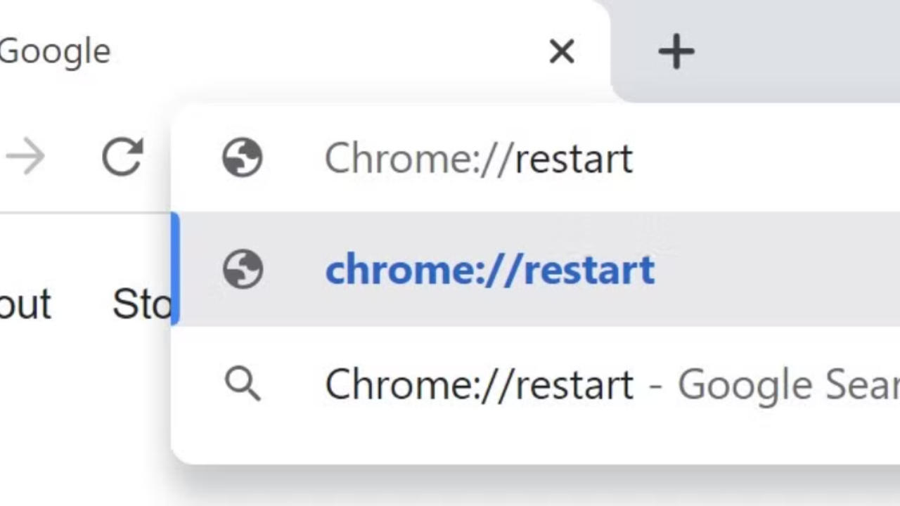 Restart Chrome