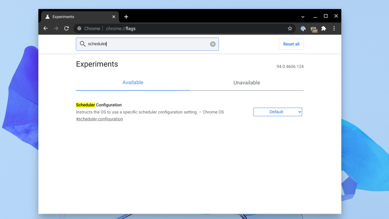 What Is the Scheduler Configuration Flag
