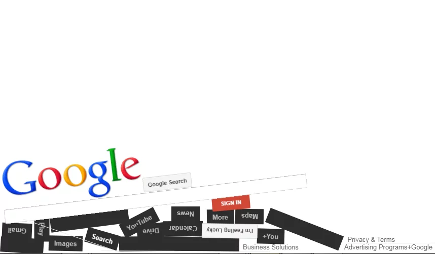 Google Gravity Easter Egg