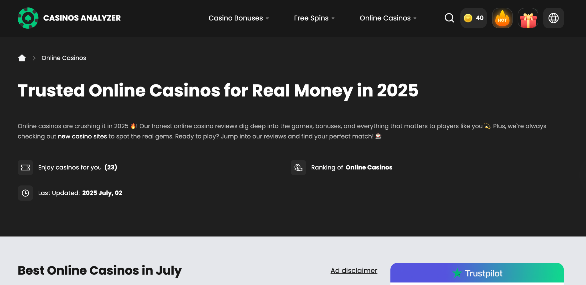 CasinosAnalyzer