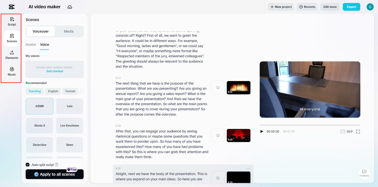 Narrate and visualize your steps