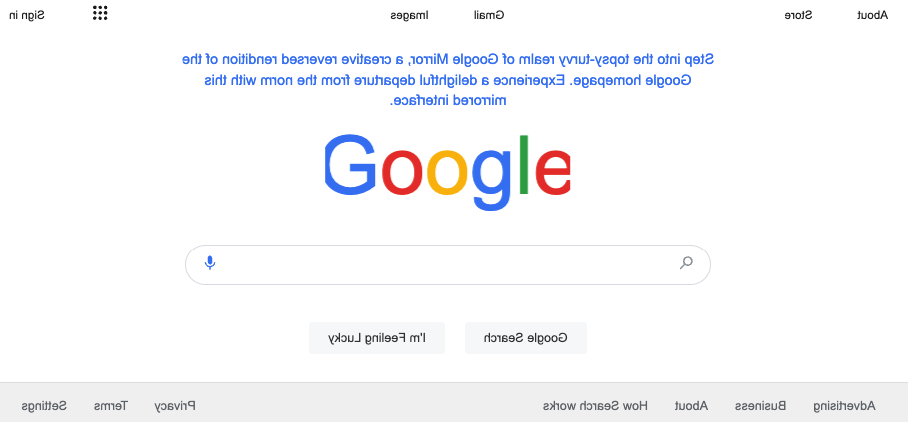 Google Mirror Easter Egg