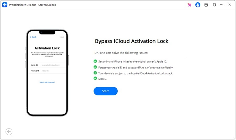 Start the Software to unlock the iCloud Lock