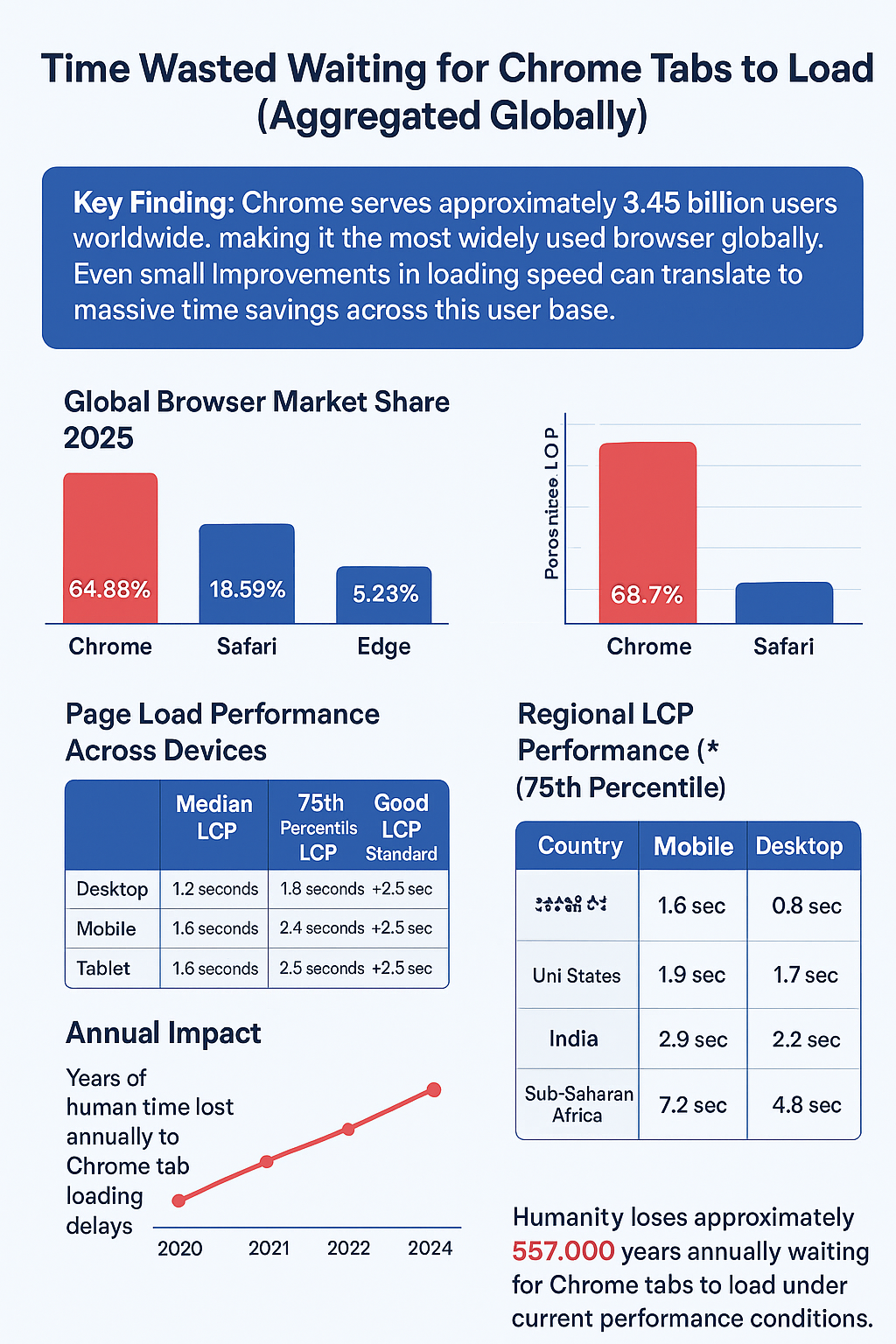 Time Wasted Waiting for Chrome Tabs to Load (2025 Statistics)