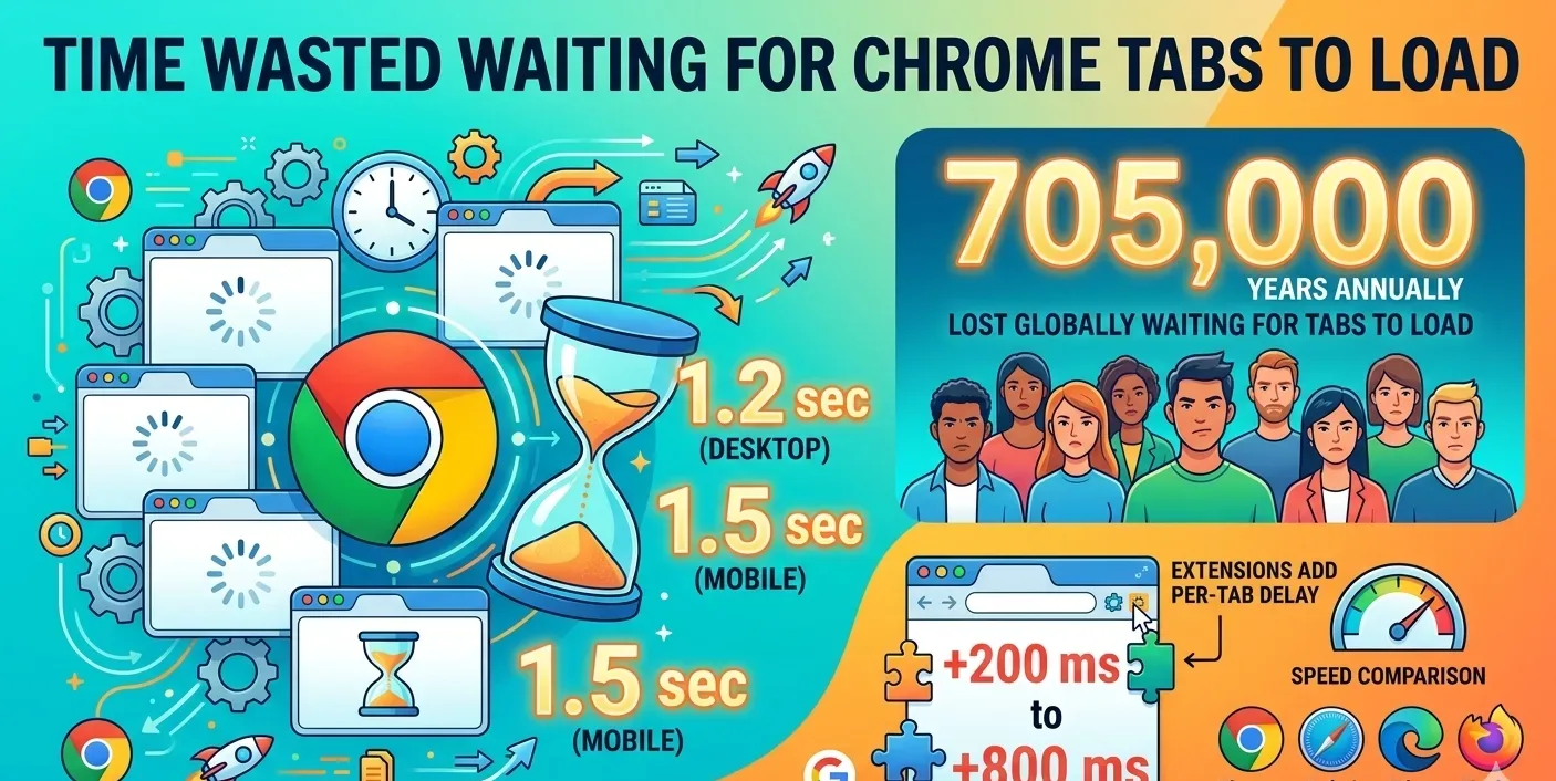 Time Wasted Waiting for Chrome Tabs to Load [2026 Statistics]