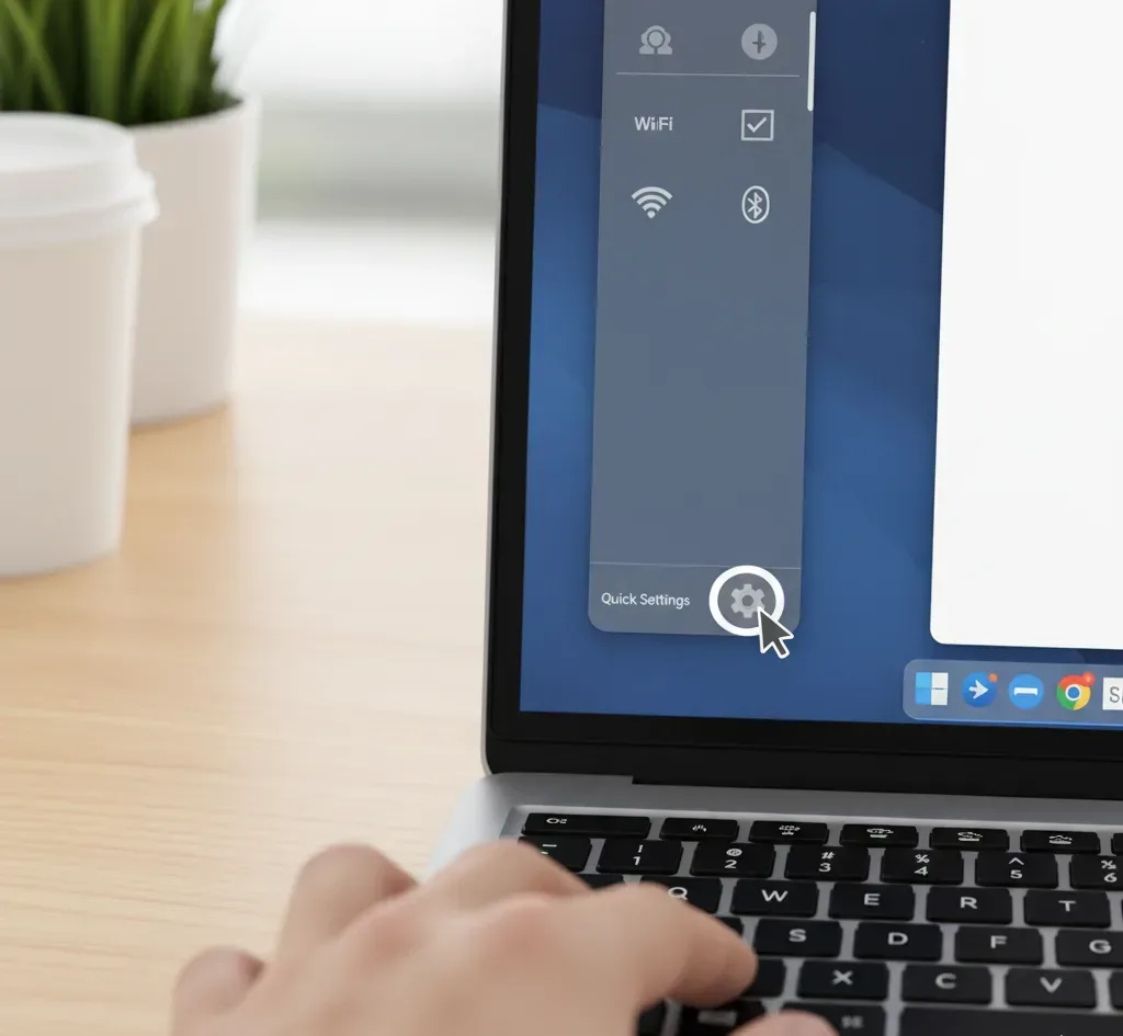 Access Settings Through Quick Settings Panel