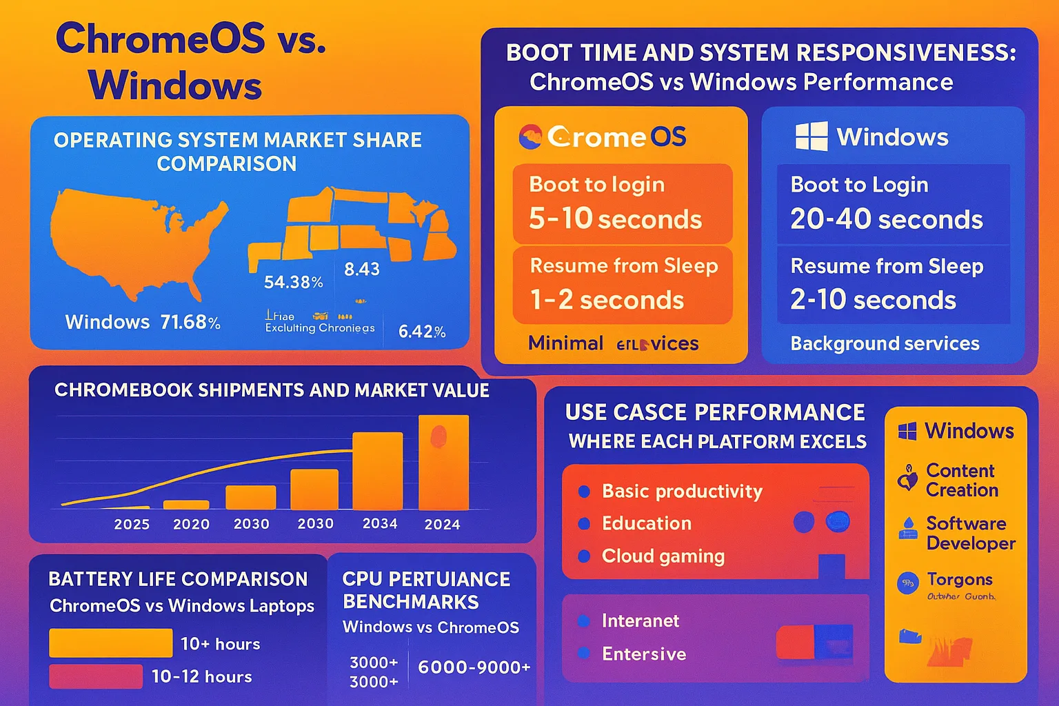 ChromeOS vs Windows Performance Benchmarks 2025