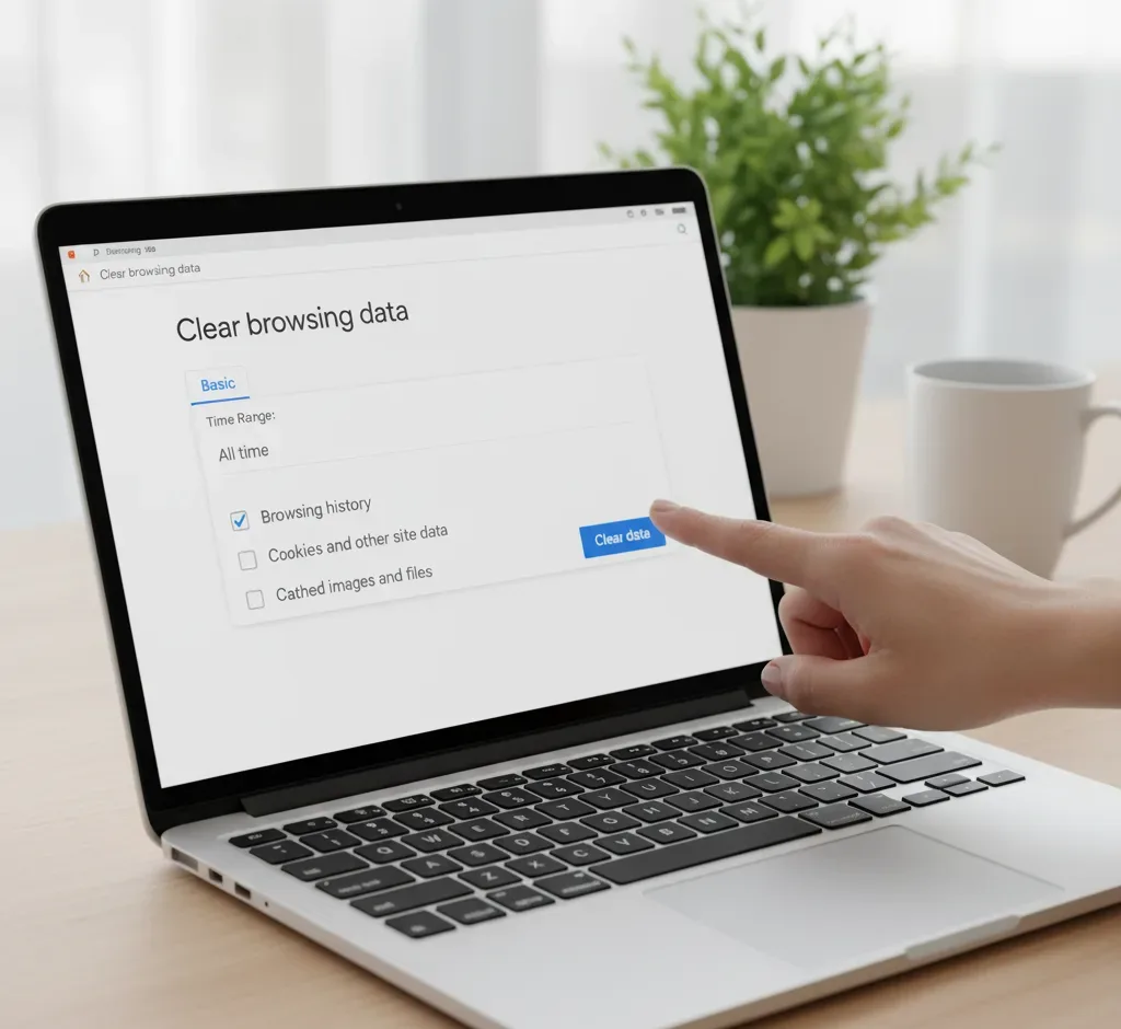 Clear Browser Cache and Cookies