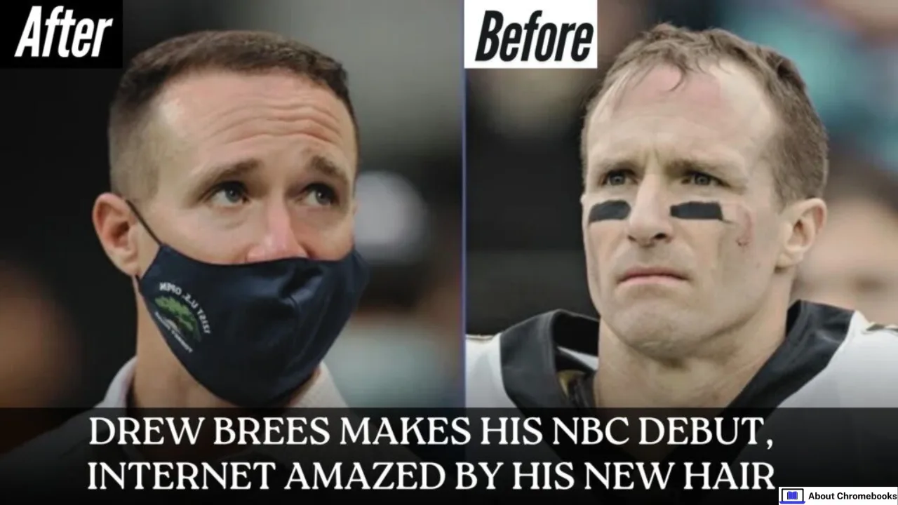 drew brees makes his nbc debut, internet amazed by his new hair
