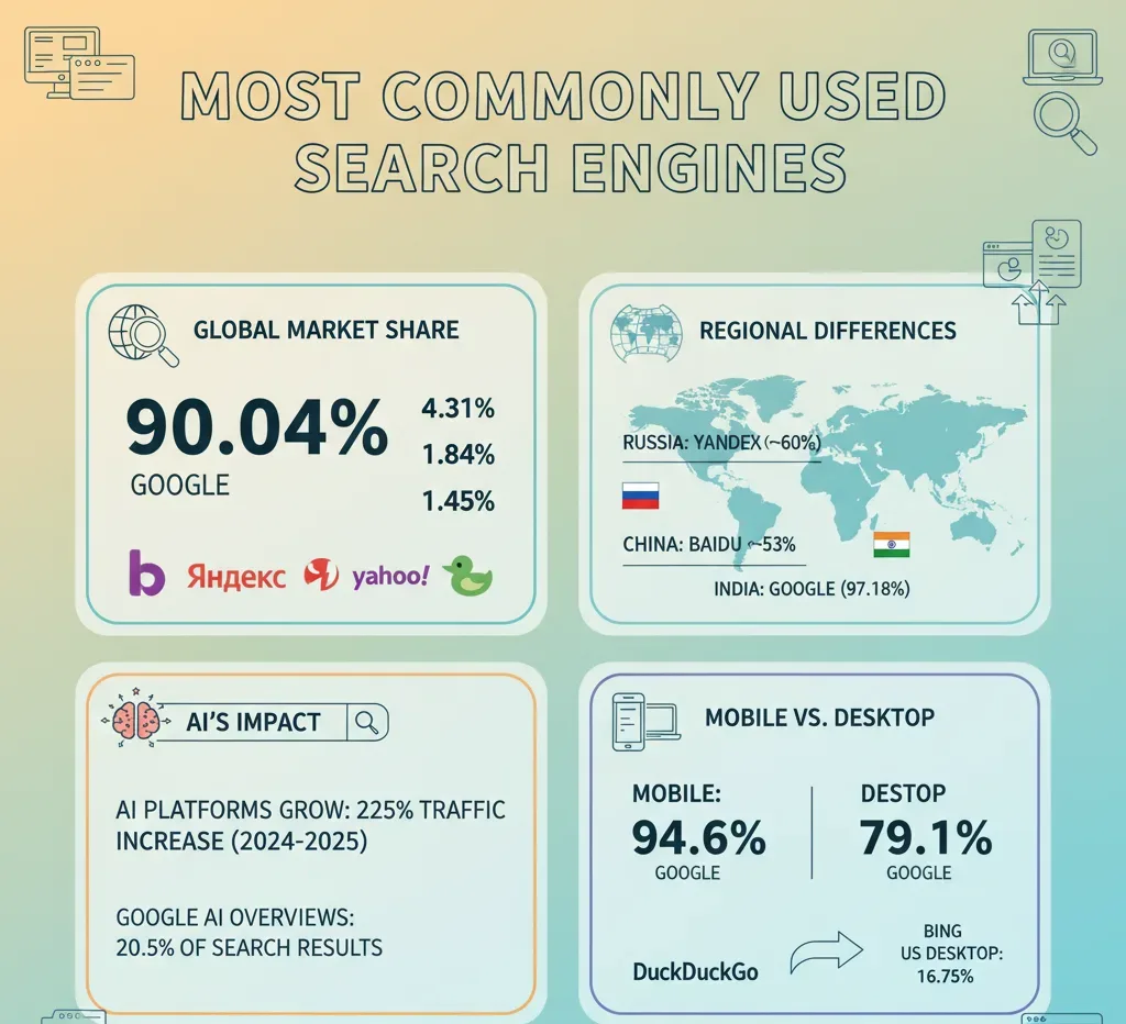 Most Commonly Used Search Engine 2026