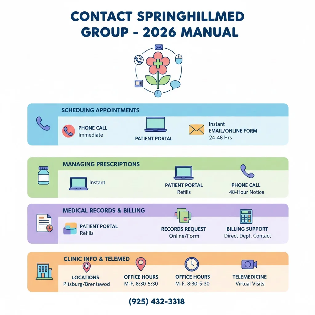 Contacting Springhillmed Group – 2026 Manual