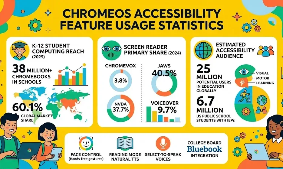 ChromeOS Accessibility Feature Usage Statistics 2026