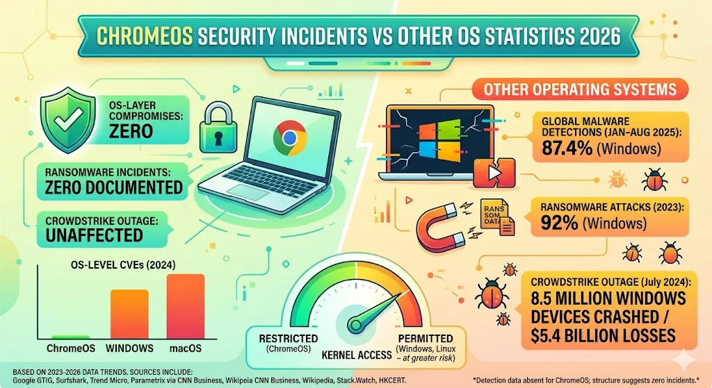 ChromeOS Security Incidents VS Other OS Statistics 2026