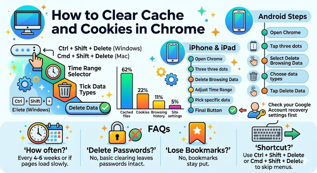 How to Clear Cache and Cookies in Chrome