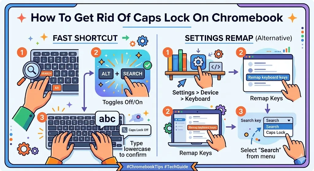 How To Get Rid Of Caps Lock On Chromebook