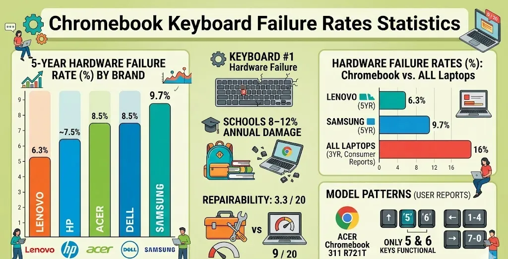 Chromebook Keyboard Failure Rates Statistics 2026