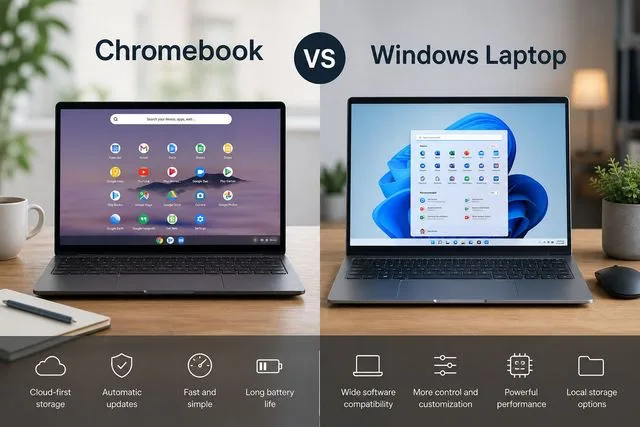 Chromebook vs Windows Laptop: what to choose in 2026