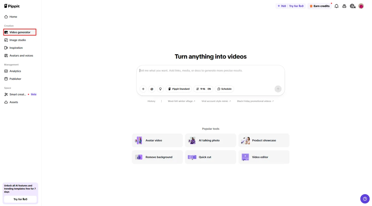 Launch your editing workspace