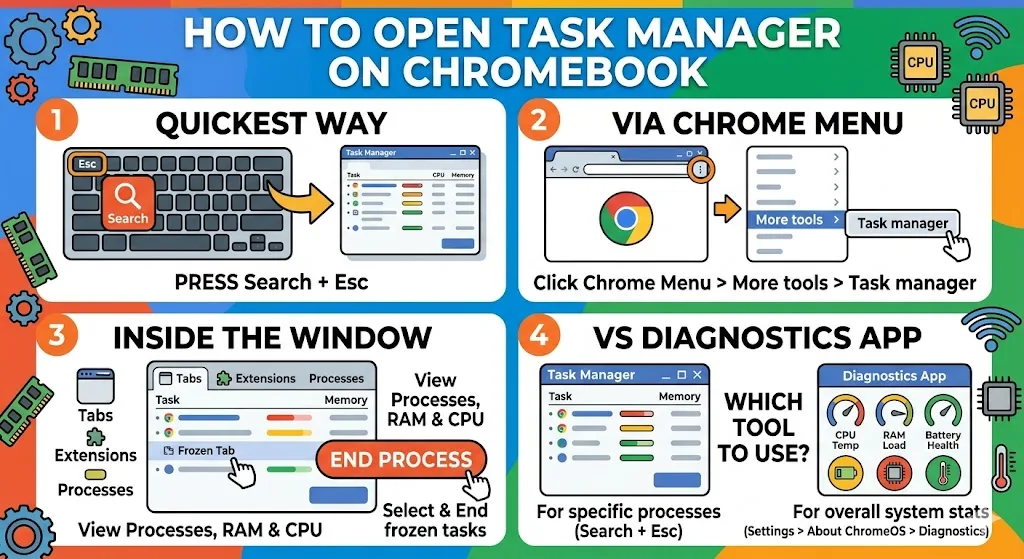 How To Open Task Manager On Chromebook