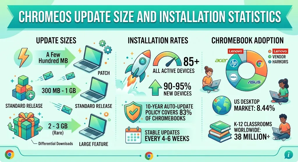 ChromeOS Update Size and Installation Statistics 2026: System Performance Reports