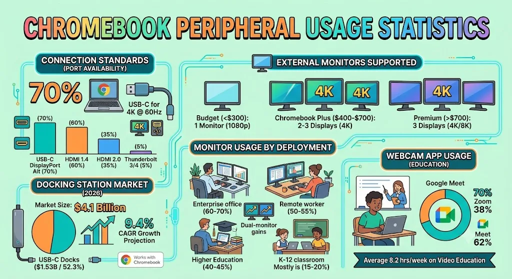 Chromebook Peripheral Usage Statistics 2026: Device Connectivity And Usage Data