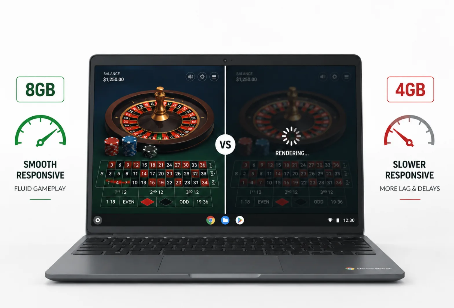 Chromebook RAM Reality Check: How 8GB vs 4GB Affects Real-Time Online Casino Game Rendering