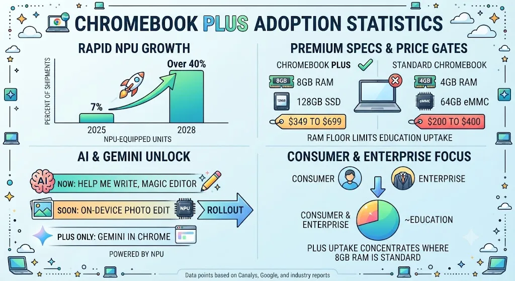 Chromebook Plus Adoption Statistics 2026