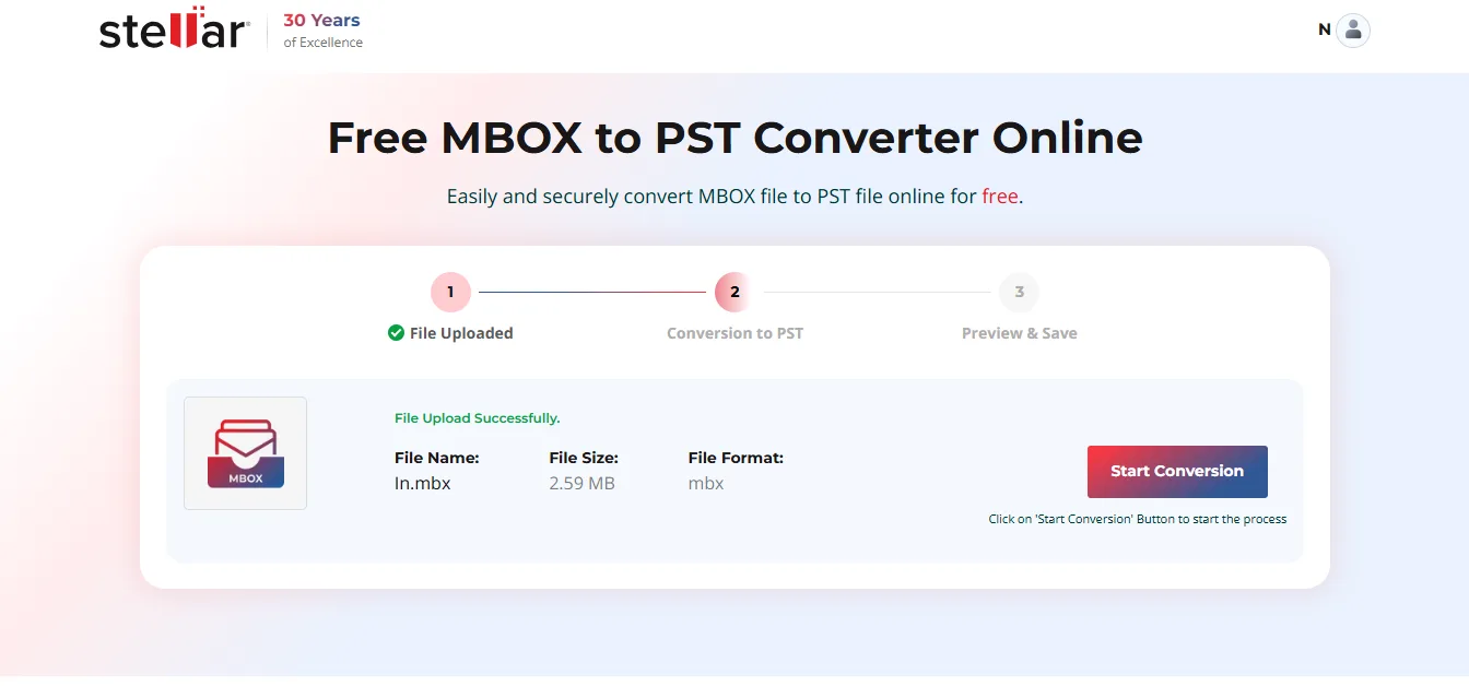 once file is uploaded, start conversion process