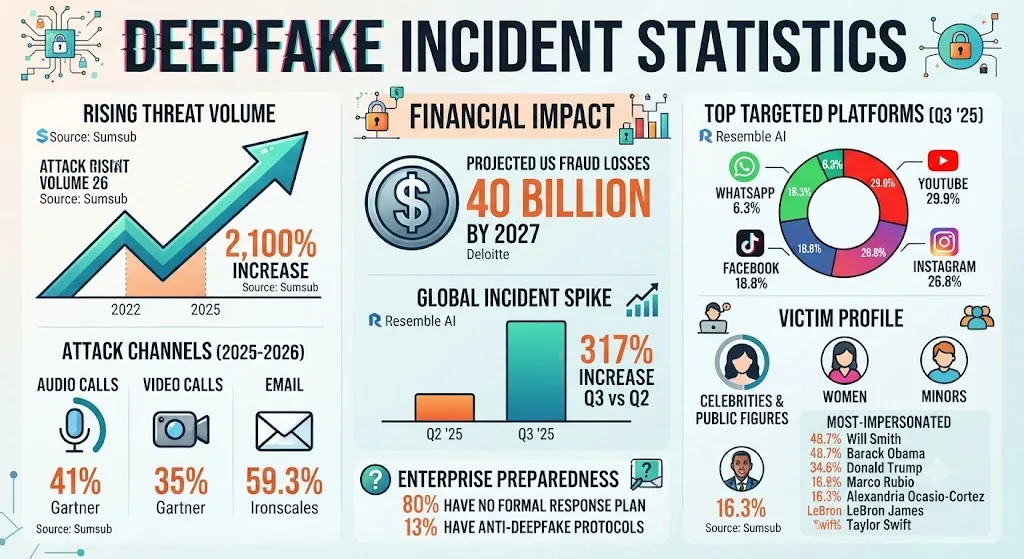 Deepfake Incident Statistics 2026