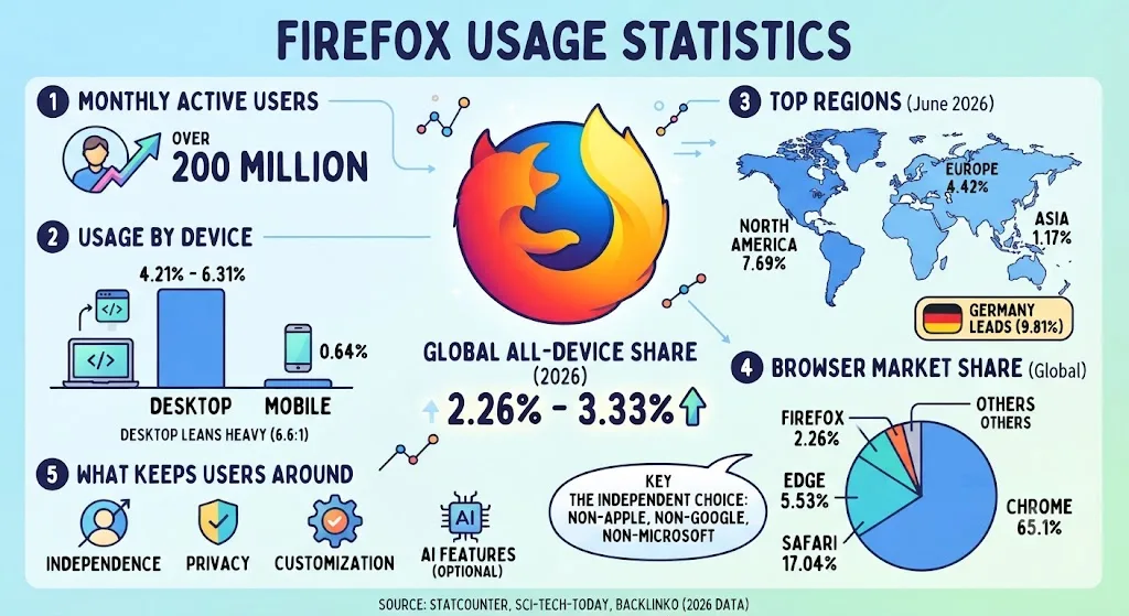 Firefox Usage Statistics 2026